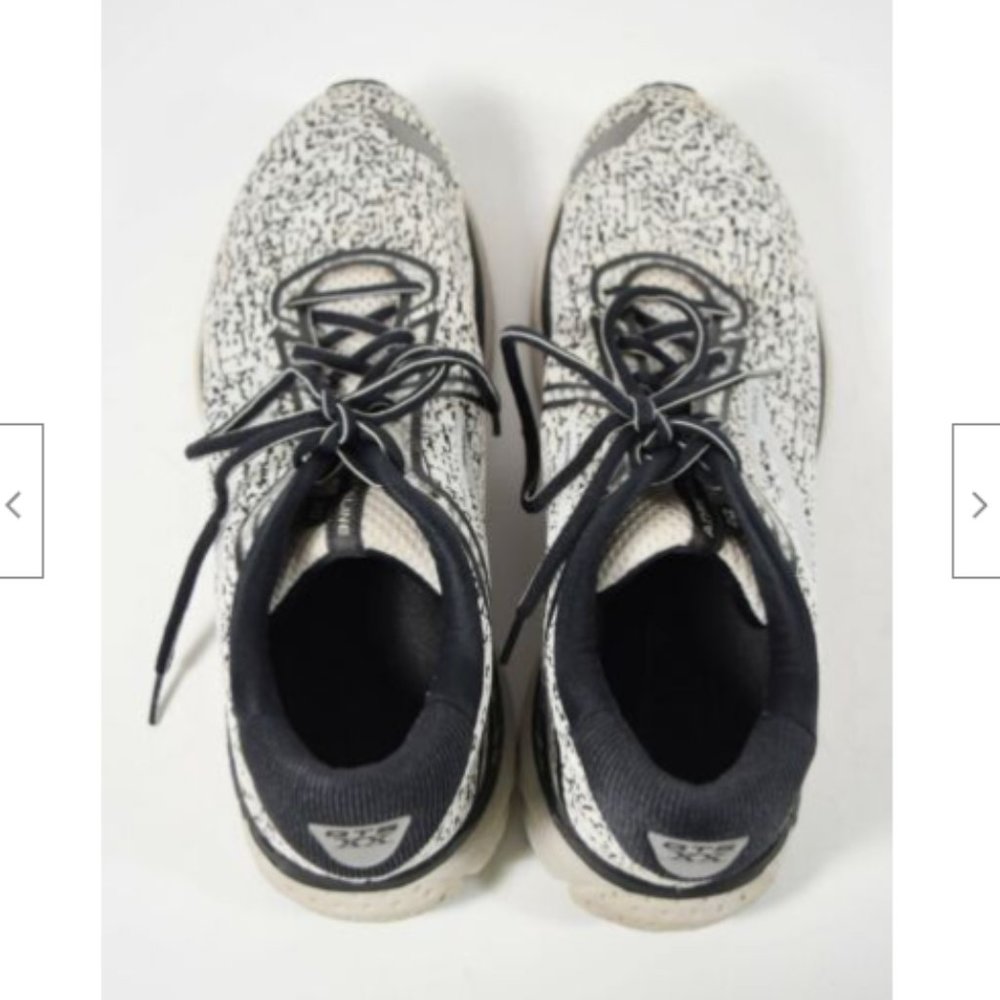 Brooks Adrenaline GTS 20 White Black Desert Flower Sneakers Running Shoes Sz 12 - Picture 4 of 5